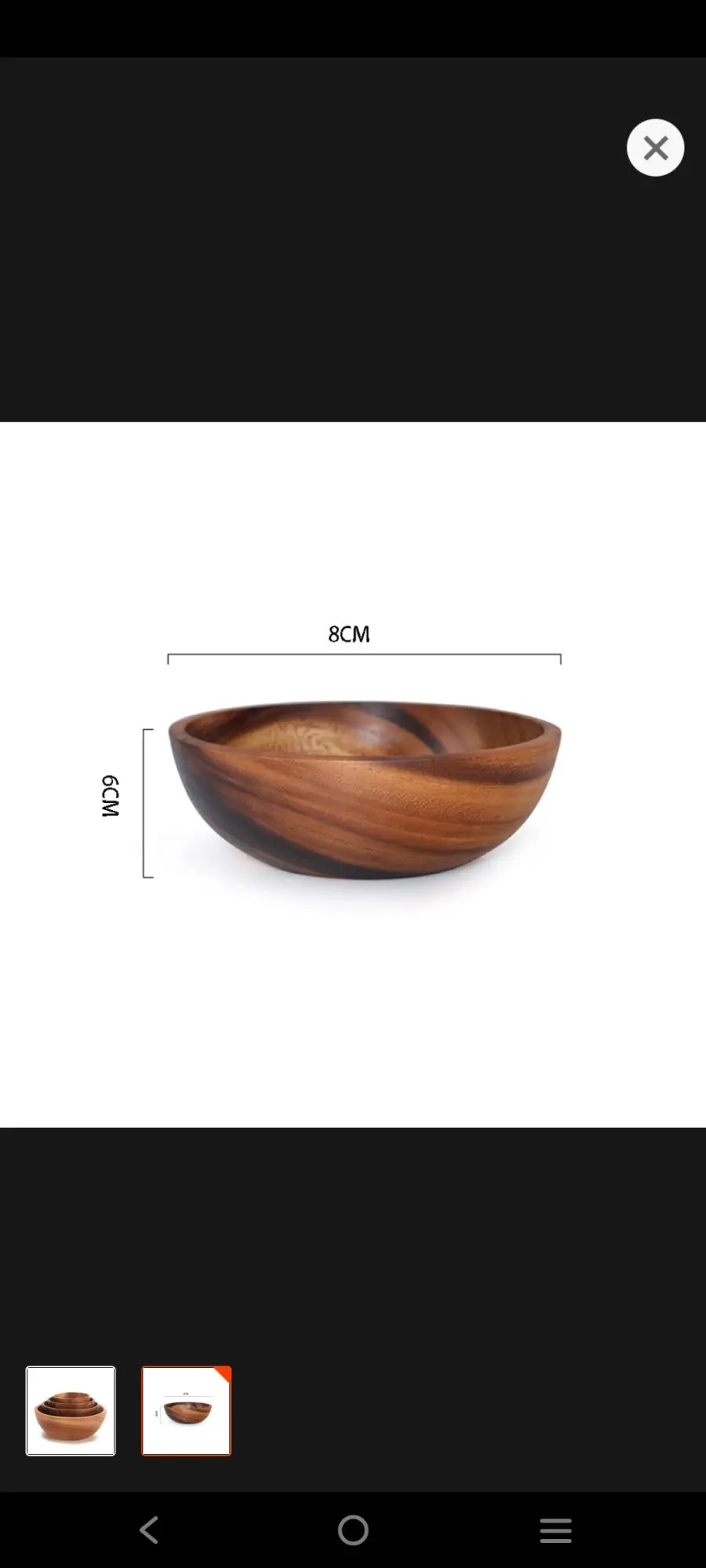 Picture of Handmade Durable Children Tableware Natural Eco Friendly wooden Baby Bowl 7 INCH - Multicolor