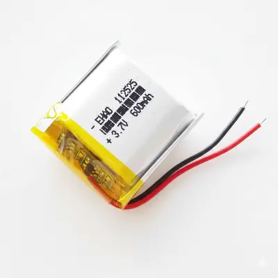 Picture of 3.7V 600mAh MT602025  Rechargeable Li-Po Battery for Wearable, IoT & Mini DIY Electronics(Silver)