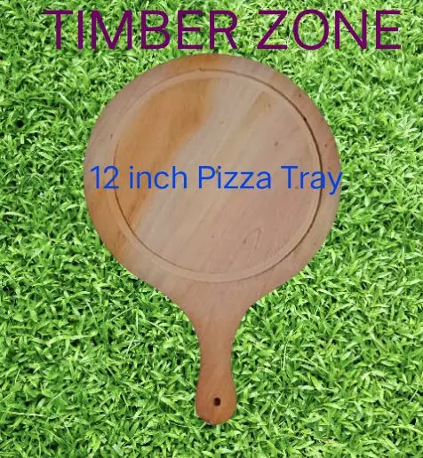 Picture of Big Size  Wooden Round Head Pizza Board / Pizza Tray for Restaurant Hotel and Office  ( 12 inch ) - Multicolor