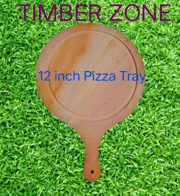 Picture of Big Size  Wooden Round Head Pizza Board / Pizza Tray for Restaurant Hotel and Office  ( 12 inch ) - Multicolor