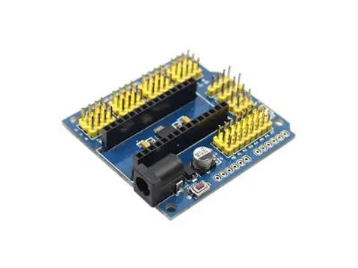 Picture of Arduino Nano I/O Extension Shield – 3-Pin Breakout Board for Sensors & ServosArduino Nano I/O Extension Board | Shield – 3-Pin Breakout Board for Sensors & Servos(Blue)