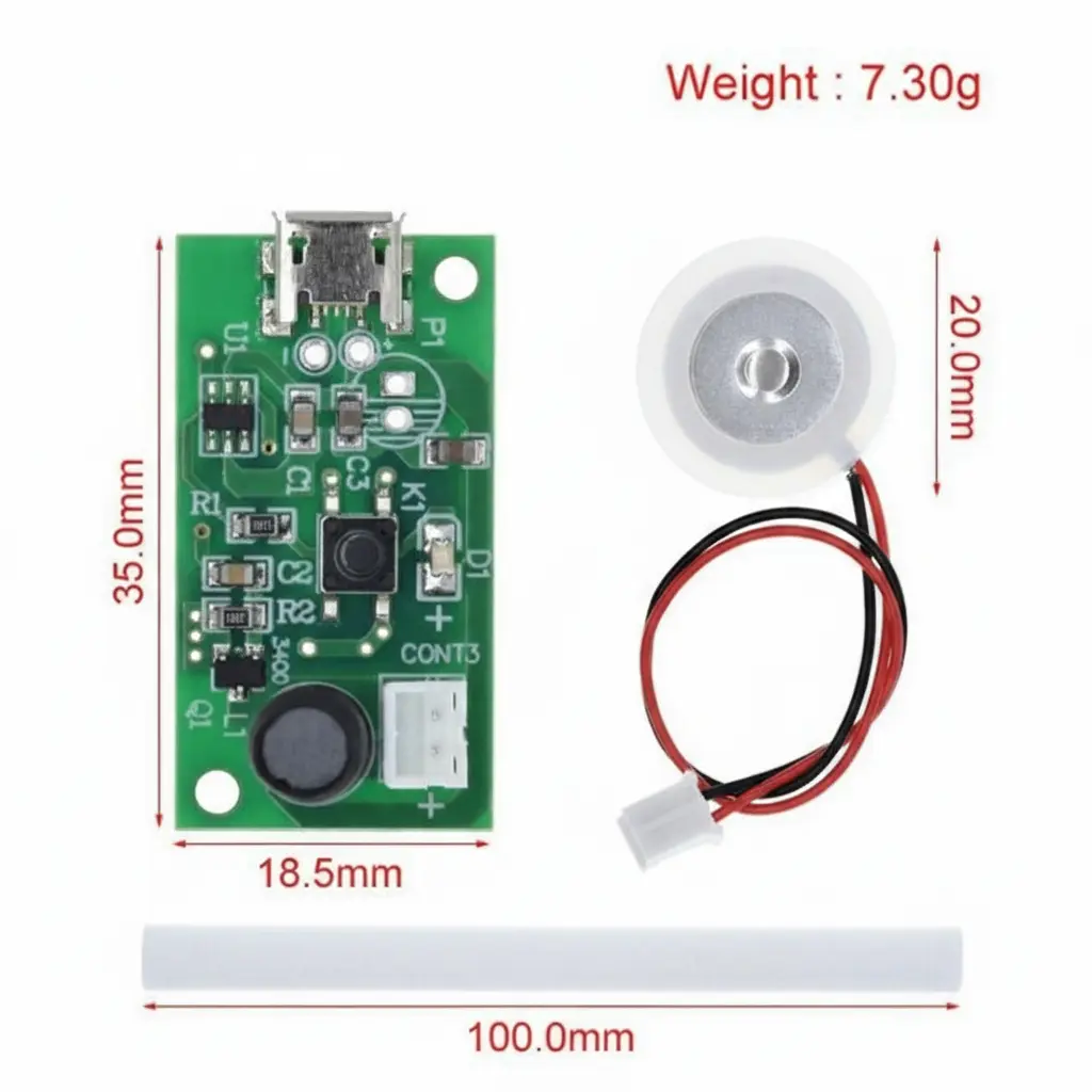 Picture of 5V Mini USB Ultrasonic Mist Maker Humidifier Nebulizer DIY Module(Multicolor)