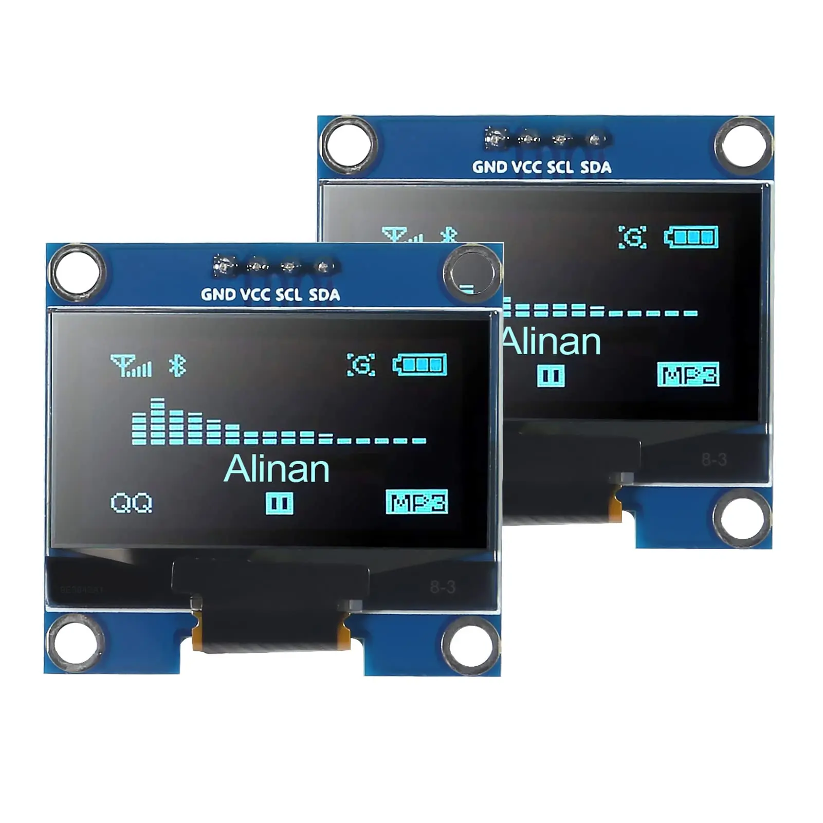 Picture of 1.3 Inch I2C OLED Display Module 128x64 for Arduino, ESP32 & Microcontrollers(Blue)