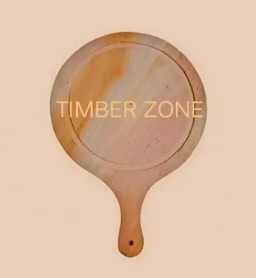 Picture of 11 inches Mahogany Wooden Round Head Pizza Board / Pizza Tray - Multicolor