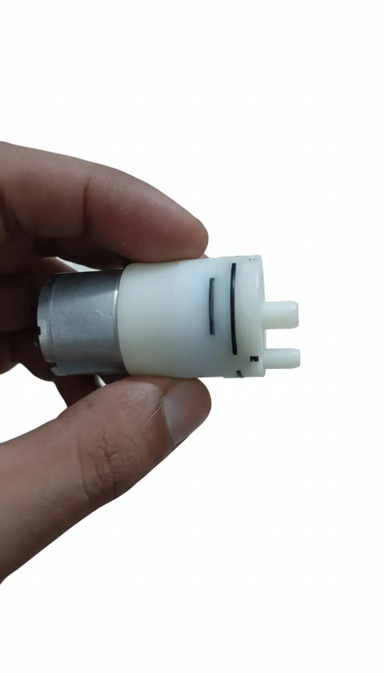 Picture of 6V-12V DC RF-370 Mini Diaphragm Air Pump for Fish Tank Oxygenation, Hydroponics and Blood Pressure Monitor – Portable & Low Noise(White)