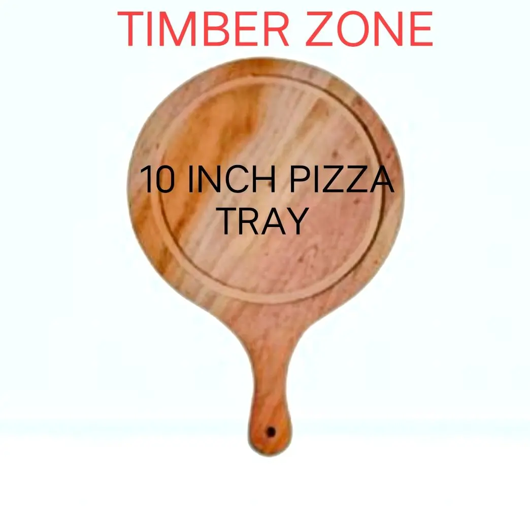 Picture of Wooden Round Pizza Tray for Reataurant Hotel Office and Home  ( 10 inch ) - Multicolor