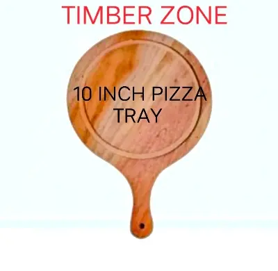 Picture of Wooden Round Pizza Tray for Reataurant Hotel Office and Home  ( 10 inch ) - Multicolor