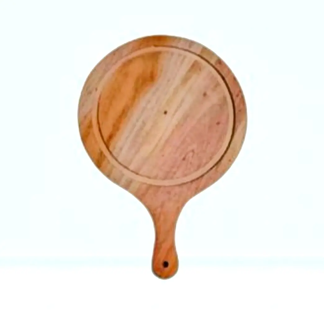 Picture of Wooden Round Pizza Tray for Reataurant Hotel Office and Home  ( 10 inch ) - Multicolor