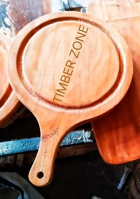 Picture of Wooden Round Pizza Tray for Reataurant Hotel Office and Home  ( 10 inch ) - Multicolor