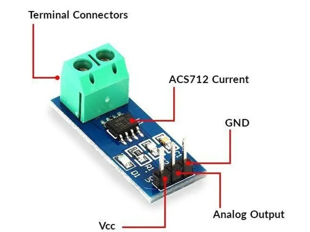 Picture of ACS712 30A AC/DC Current Measurement Sensor Module(Blue)