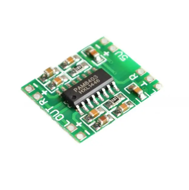 Picture of PAM8403 5V Mini Digital Audio Amplifier Board (3W+3W) - High Efficiency Stereo Module(Green)