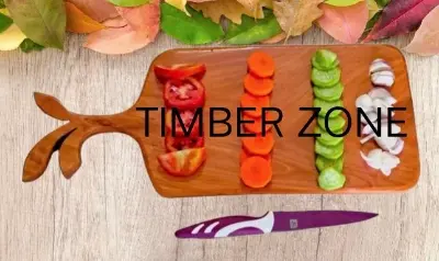 Picture of Custom Size Leaf Style Wooden Chopping Board ( With Polish ) - Multicolor