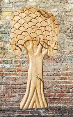 Picture of Wooden Wall Hanging Key Holder with Polish - Multicolor