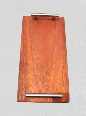 Picture of 12 Inch Long High Quality Wooden Serving Tray with Small Handle 1pcs - Multicolor