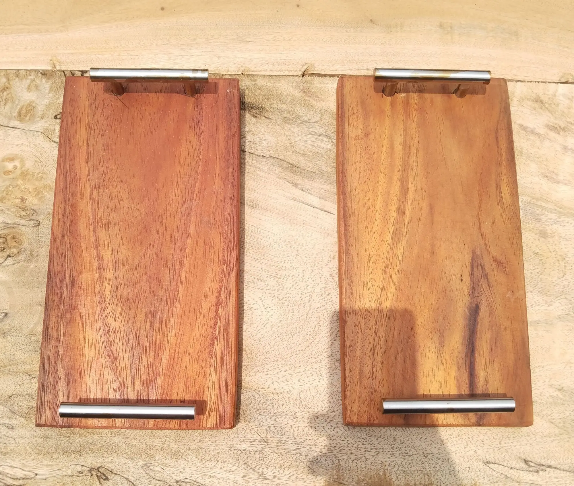 Picture of 12 Inch Long High Quality Wooden Serving Tray with Small Handle 1pcs - Multicolor