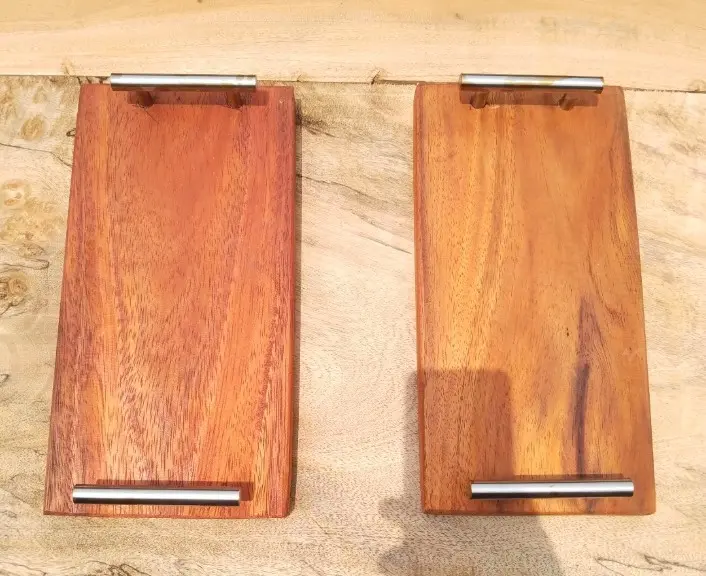 Picture of Mini Size 12 inch long  Serving Tray with  Steel Handle - Multicolor