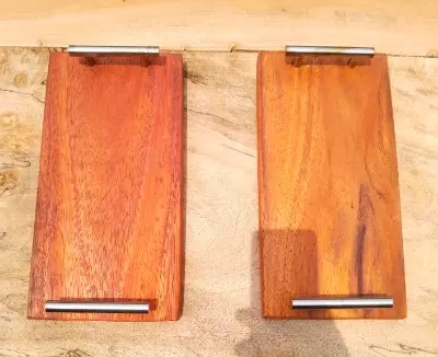 Picture of Mini Size 12 inch long  Serving Tray with  Steel Handle - Multicolor