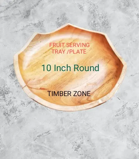 Picture of Stylish High Quality Wooden Fruit Serving Tray Plate  ( 10 INCH ) - Multicolor