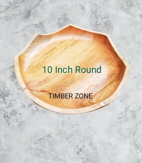 Picture of Stylish High Quality Wooden Fruit Serving Tray Plate  ( 10 INCH ) - Multicolor