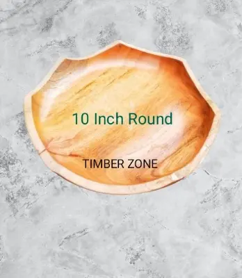 Picture of Stylish High Quality Wooden Fruit Serving Tray Plate  ( 10 INCH ) - Multicolor