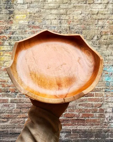 Picture of Stylish High Quality Wooden Fruit Serving Tray Plate  ( 10 INCH ) - Multicolor