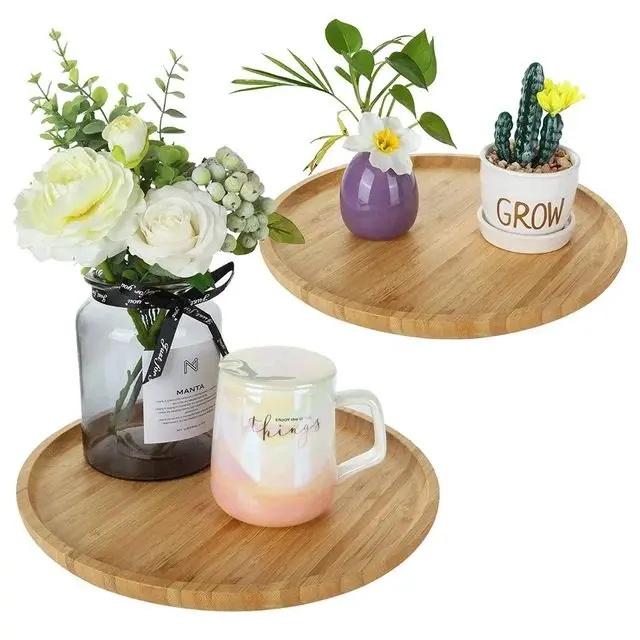 Picture of High Quality Wooden Simple Style Big Size Plate Tray ( 14 Inch ) - Multicolor