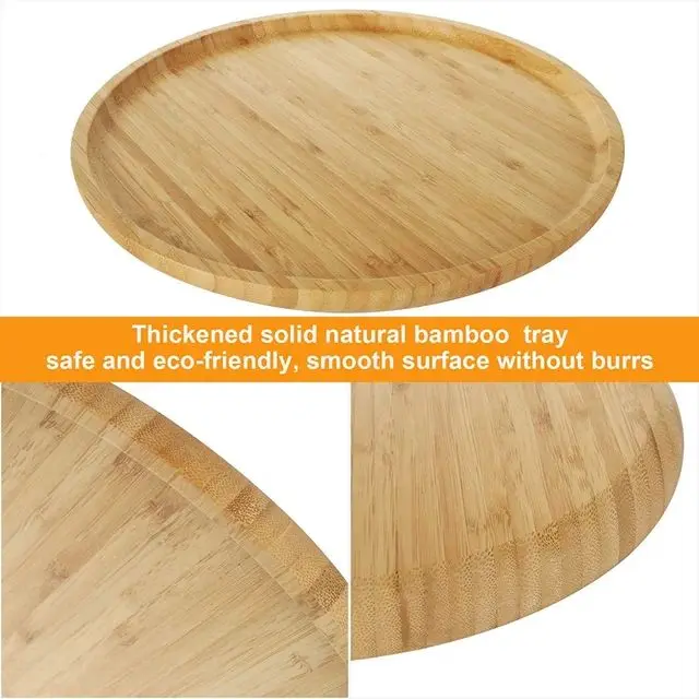 Picture of 14 inch Wooden  Charger Plate, Tray Modern And Luxury Charger Plate for Home Hotel Restaurant Wedding parties bulk Quantity wholesale - Multicolor