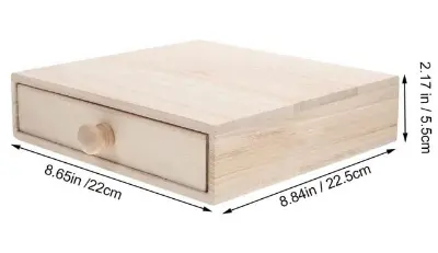 Picture of wooden Box Gift Jewelry storage Drawer Case Wood Tea Organizer Container Wood Jewelry Box Antique Decor - Multicolor