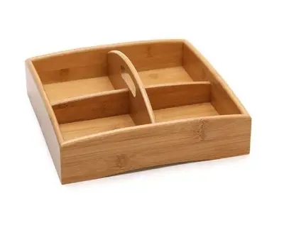 Picture of 2,3,4,5,6 multi compartment reusable small fancy dried fruit snack nuts candy box bulk food storage carrying container organizer - Multicolor