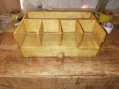 Picture of Coffee and Tea Organizer for Countertop with Drawer Coffee Organizer - Multicolor