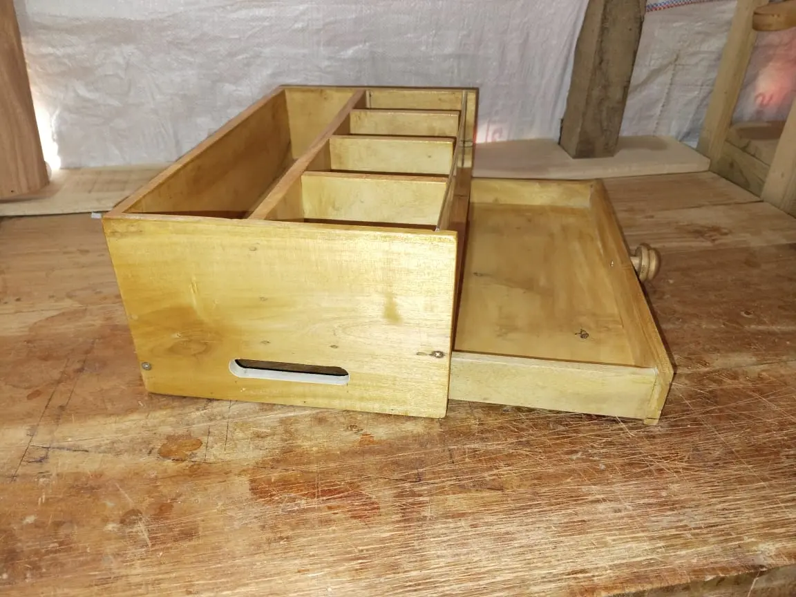 Picture of Coffee and Tea Organizer for Countertop with Drawer Coffee Organizer - Multicolor