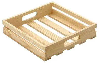 Picture of Wooden Pallet Crates Unfinished Wood Trays Storage for DIY Crafts ( 10" *10") - Multicolor