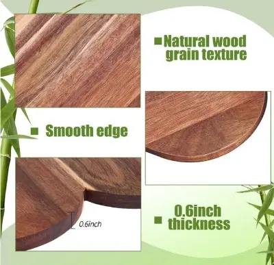 Picture of Heart Shaped Wood Cutting Board Wooden - Multicolor