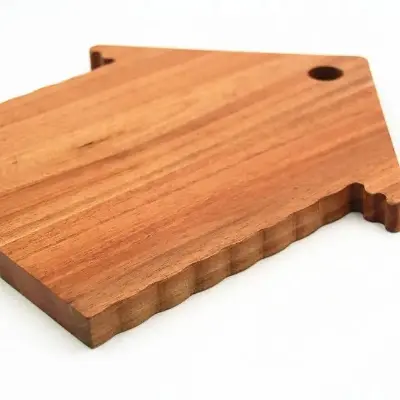 Picture of Personalized mini house shape wooden cutting board - Multicolor