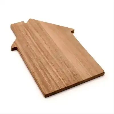 Picture of New Designed Custom Acacia Wood Chopping Blocks Serving Cheese Board House Shape Wooden Cutting Board - Multicolor