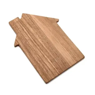 Picture of New Designed Custom Acacia Wood Chopping Blocks Serving Cheese Board House Shape Wooden Cutting Board - Multicolor