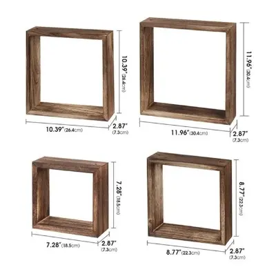 Picture of Home Living room decorative shadow Floating Display set top box wall cube shelf wall boxes shelves ( 12 inch *12 inch ) 1 PCs - Multicolor