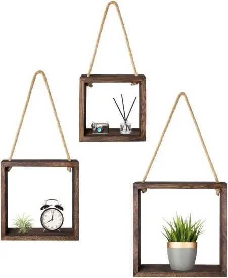 Picture of Hanging Square Floating Shelves 1 PCS - Grey