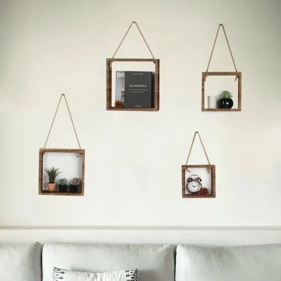 Picture of Hanging Square Floating Shelves 1 PCS - Grey