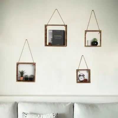 Picture of Hanging Square Floating Shelves 1 PCS - Grey