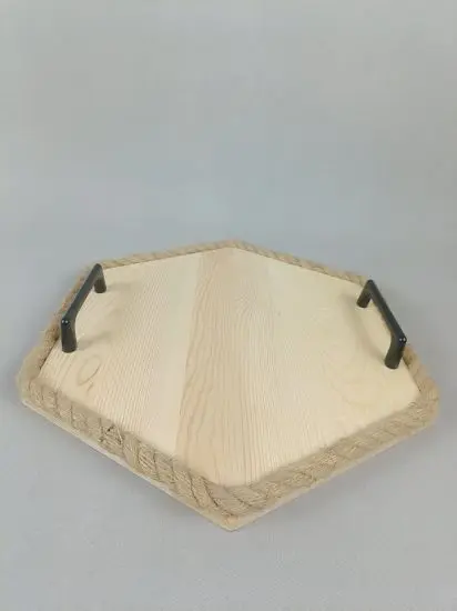 Picture of American Style European Wooden Serving Tray - Multicolor