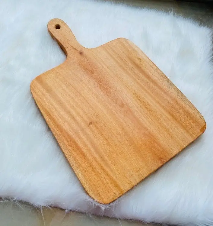 Picture of Vietnam style wooden chopping board ( 17 inch 9 inch ) - Multicolor