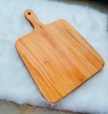 Picture of Vietnam style wooden chopping board ( 17 inch 9 inch ) - Multicolor