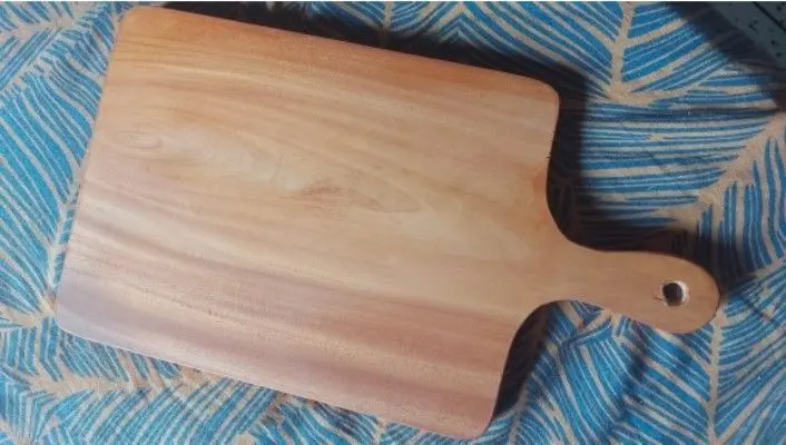 Picture of Vietnam style wooden chopping board ( 17 inch 9 inch ) - Multicolor