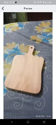 Picture of Vietnam style wooden chopping board ( 17 inch 9 inch ) - Multicolor