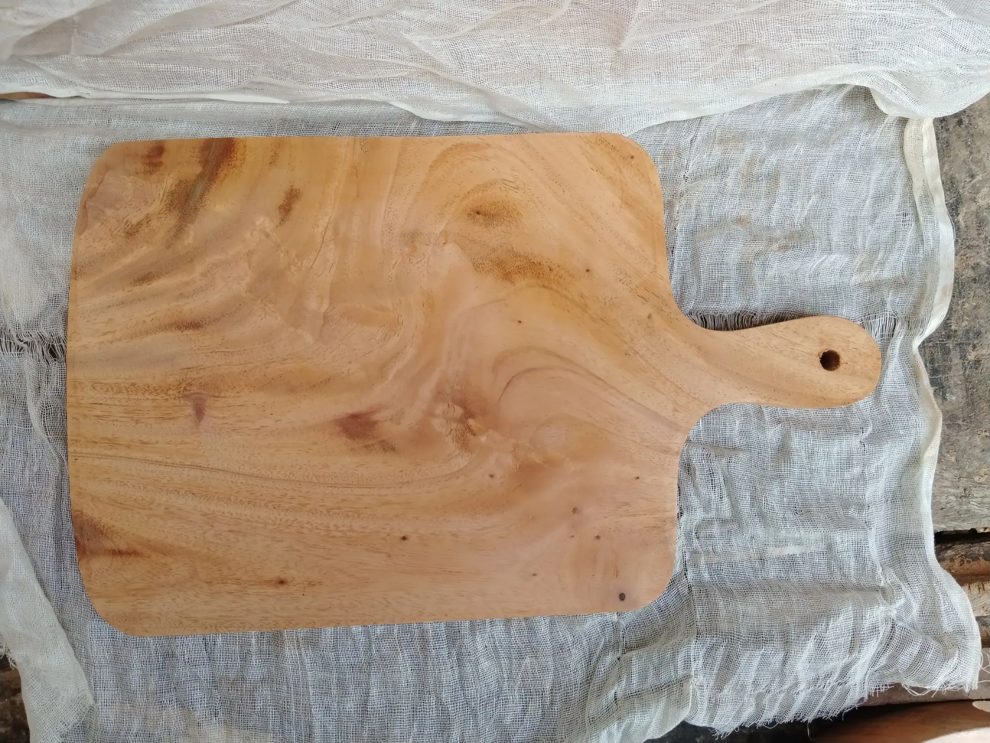 Picture of Vietnam style wooden chopping board ( 17 INCH by 10 inch) - Multicolor