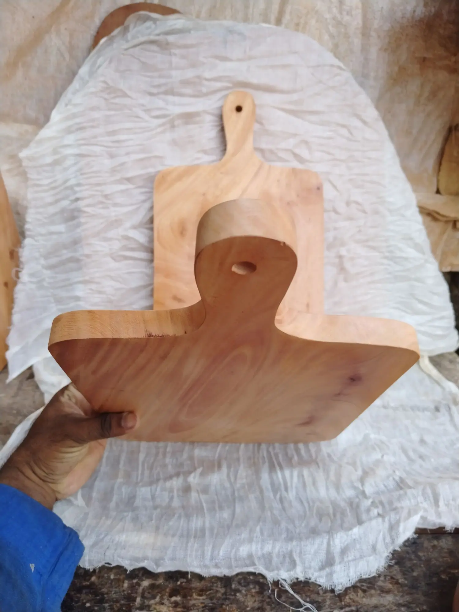 Picture of Vietnam style wooden chopping board ( 17 INCH by 10 inch) - Multicolor