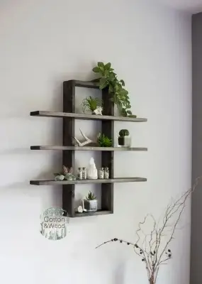 Picture of European Wooden Wall Hanging Rack for Room decoration - Multicolor