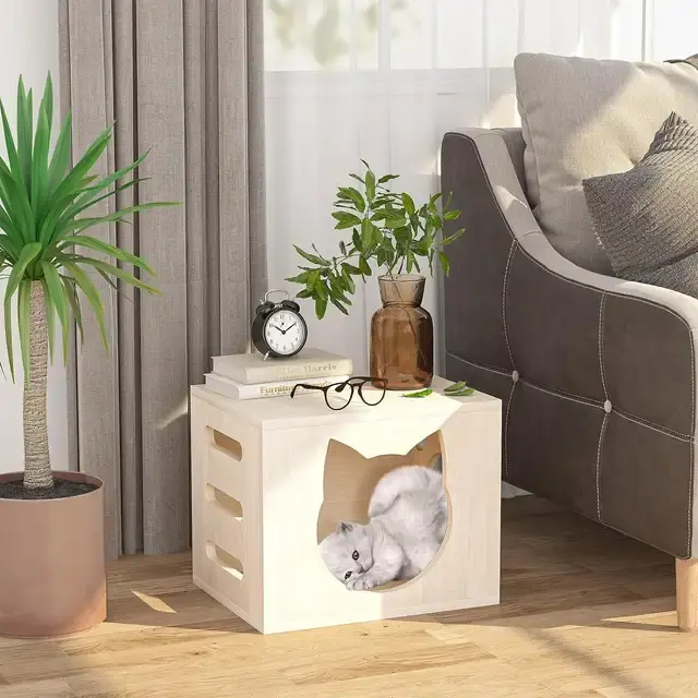 Picture of Wooden Cat home for Cat care - 4 kg