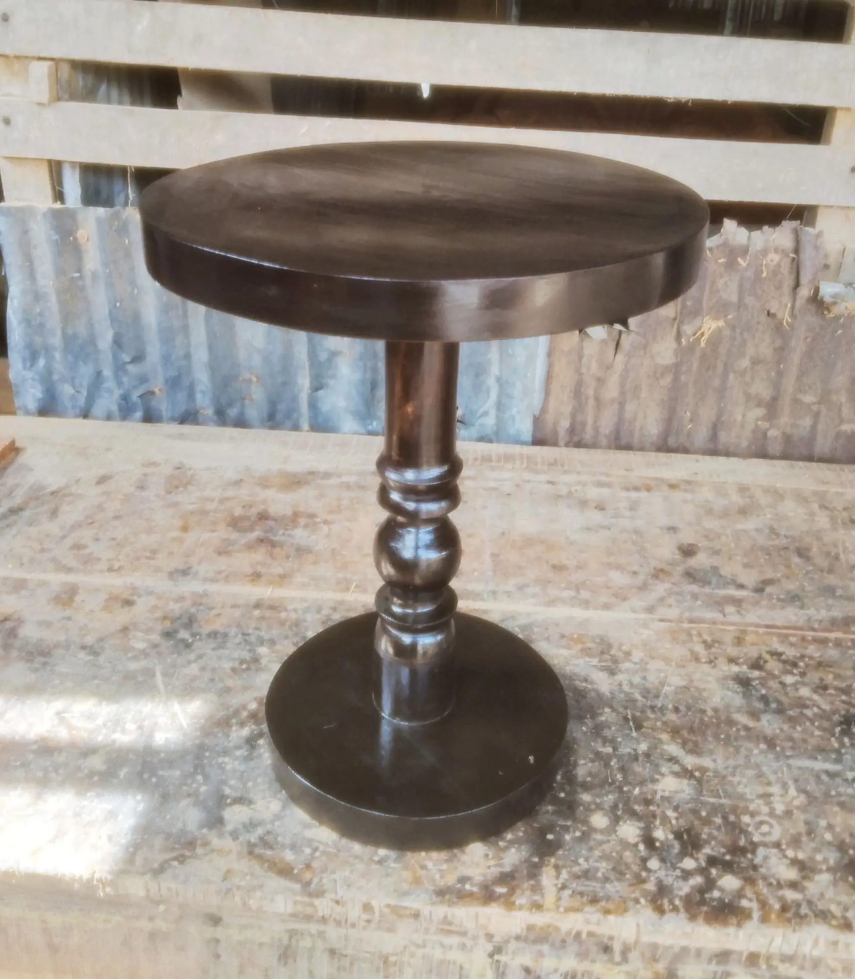 Picture of wooden bed table corner table